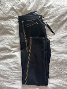 Barbour Black Joggers with Gold Stripe Detail